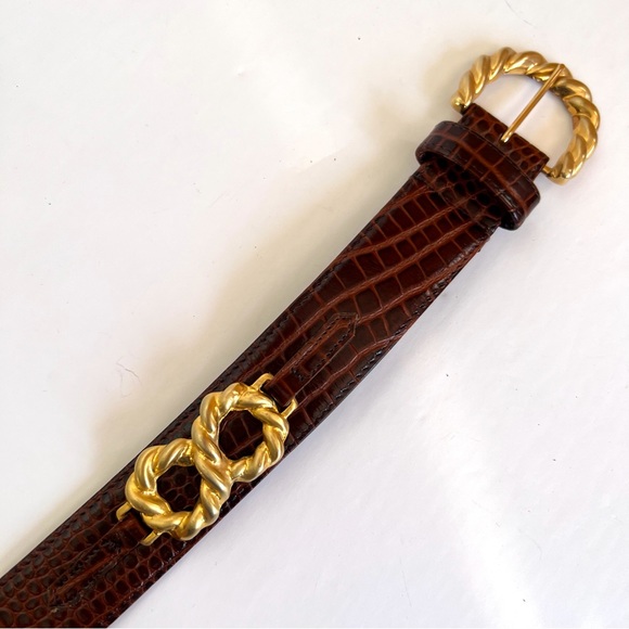 Vintage Alligator Print Belt - Picture 4 of 9